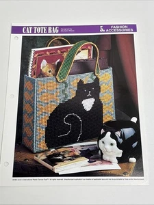 Cat Tote Bag Annie's Attic Plastic Canvas Pattern Page - Picture 1 of 4