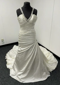 Maggie Sottero Couture Designer Ivory Sculpt Pleat Wedding Dress See Description - Picture 1 of 22