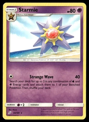 Starmie Rare SM - Team Up 65/181 LP Pokémon TCG - Image 1 of 2