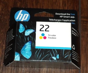 Genuine HP 22 (C9352AN140) Ink Cartridge - Tri Color Dated 2025 - Picture 1 of 2