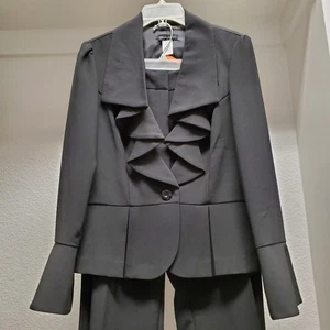 Neu mit Etikett Courtenay Größe 10 Damen schwarz Jacke Hosenanzug Set maschinenwaschbar Polyest - Bild 1 von 7