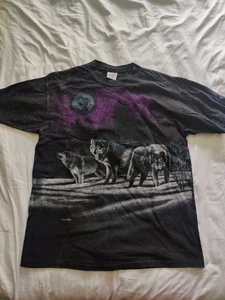 San Segal Vintage Shirt Wolf 1991 XL - Picture 1 of 6