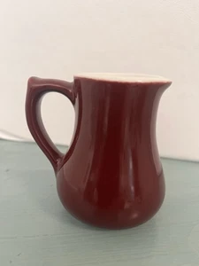 Vintage Burgundy Restaurant/Diner Miniature Individual Cream Pitcher 3" - Picture 1 of 6