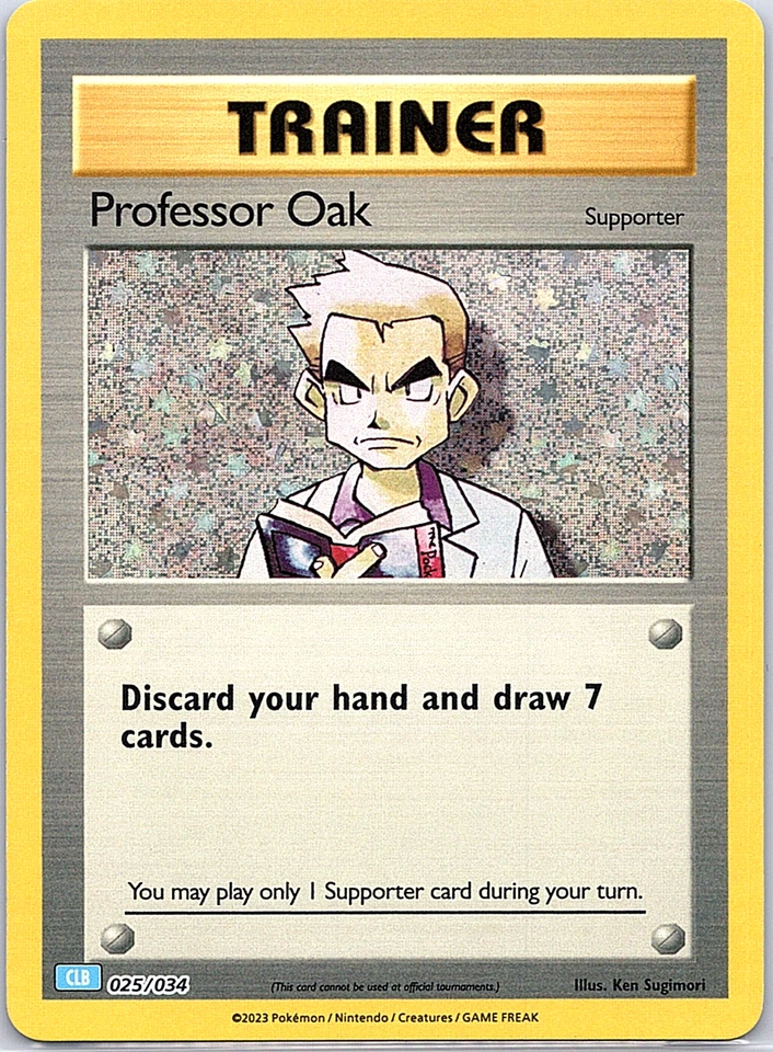 Professor Oak (CLB) 025/034 Trading Card Game Classic Holo - Image 1 of 2