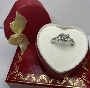 Sterling Silver CZ Floral Art Deco Vintage Wedding Vintage Estate 925 Ring 10 - Picture 1 of 4