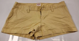 MOSSIMO SUPPLY CO Womens Size 7 Fit 6 Yellow Shorts 98% Cotton Juniors Pockets - Picture 1 of 3