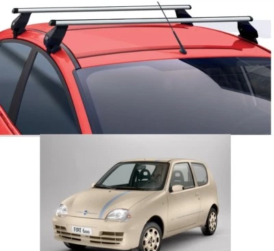 BARRE PORTATUTTO MENABO ALLUMINIO FIAT 600 ANNO 1999 OMOLOGATE made in italy - Immagine 1 di 4