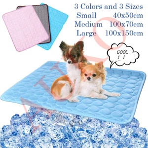 Pet Cooling Mat Dog Puppy Cat Bed Non-Toxic Cool Summer Pad Cooler S/M/L Size - Picture 1 of 18