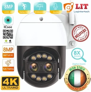 4MP Dual Lens 8x Zoom WIFI Camera Outdoor PTZ IP Camera Dome CCTV Security IE - Picture 1 of 14