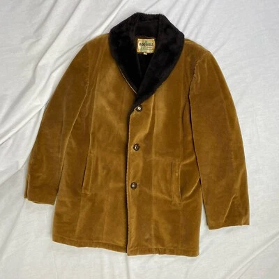 Abrigo de granero vintage Woodhill Outerwear pana forrado de piel sintética talla 40 L occidental Foto 1 de 4