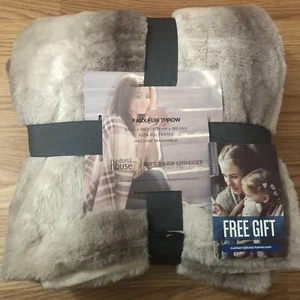 Throw Blanket Size 50x60 Faux Fur for Couch Cozy Soft Warm Blanket for Sofa - Picture 1 of 5