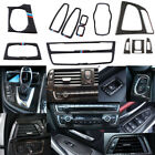 12pcs Real Carbon Fiber Interior Trim Decor Cover For BMW 3 4 Series F30 F34 F35