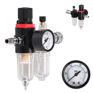 1/4" Pneumatic Air Filter Regulator Moisture Water Trap Filter Compressors UK - Picture 1 of 11