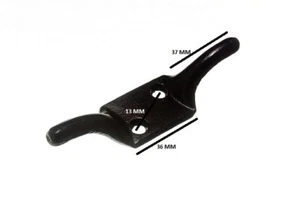 Cleat Hook Trailer Rope Tieback Black 100mm 4 + Screws Pack Size 8 - Picture 1 of 1