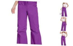 Women's Parachute Pants Wide Leg Y2K Streetwear Baggy Cargo Pants Large Purple - Picture 1 of 7