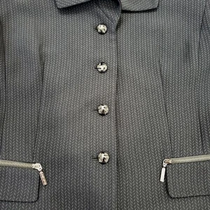 Blazer Abrigo Chaqueta TAHARI Talla 12 Arthur S Levine Bolsillo con Cremallera Negro Mujer  - Imagen 1 de 13