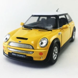 New 5" Kinsmart Mini Cooper S Diecast Model Toy Car 1:28 Yellow - Picture 1 of 3