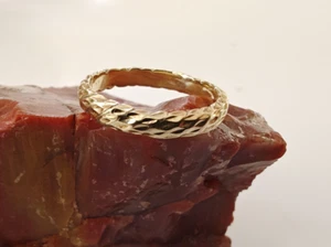 Vintage Nachlass 14K Gelbgold Bandring - Größe 6,25 - 2,96 g Hochzeitstag - Bild 1 von 12