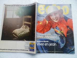 ECHO DE LA MODE N°24 15/06/1973 Mode Couture Tricot J.Monsigny E.Meeks Le Luron - Imagen 1 de 10