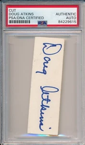 Tarjeta indexada de corte automático firmada por Doug Atkins Chicago Bears HOF 1982 ~ losa PSA/DNA - Imagen 1 de 3