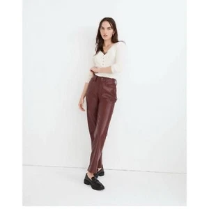 Neu mit Etikett Madewell The Perfect Vintage Straight Jeans: Kunstleder Edition Größe 33 - Bild 1 von 6
