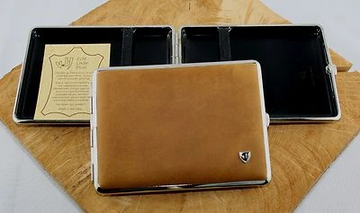 Zigarettenetui für 100er   Nubuk-Leder vom Hofe v.H Deutschland 3 Farben - Bild 1 von 3