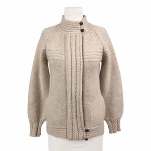 PGS Peters General Store Suéter Mujer Pequeño Pura Lana Tejido Pescadores Cárdigan - Imagen 1 de 11
