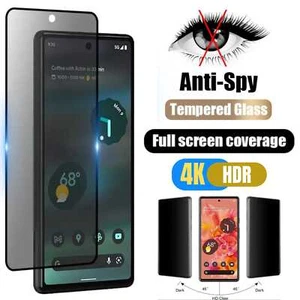 Protector de pantalla de privacidad de vidrio templado para Google Pixel 9 Pro 9/8/8 Pro 6/7 Pro - Imagen 1 de 23