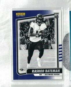Panini Instant 2021 blanco y negro Rashod Bateman Baltimore Ravens RC PR=2728 - Imagen 1 de 2