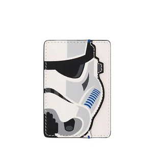 Porta Carte di Credito Uomo FOSSIL STAR WARS ML4599189 Stormtrooper Pelle Bianco - Foto 1 di 5