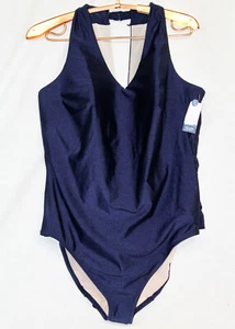 Traje de baño de una pieza SWIM by CACIQUE para mujer talla 24 azul marino forrado sin cables etiqueta nueva - Imagen 1 de 4