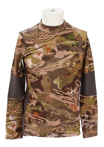 Under Armour Youth Boy's XL Forest Camo Fitted Long Sleeve Shirt Coldgear - Picture 1 of 6