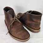 Clarks Bushacre 2 Brown Beeswax Leather Lace-up Chukka Boots. 26082286 EUC 11.5M
