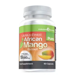 Africas Finest Pure African Mango Pills 18000mg 60 Capsules Evolution Slimming