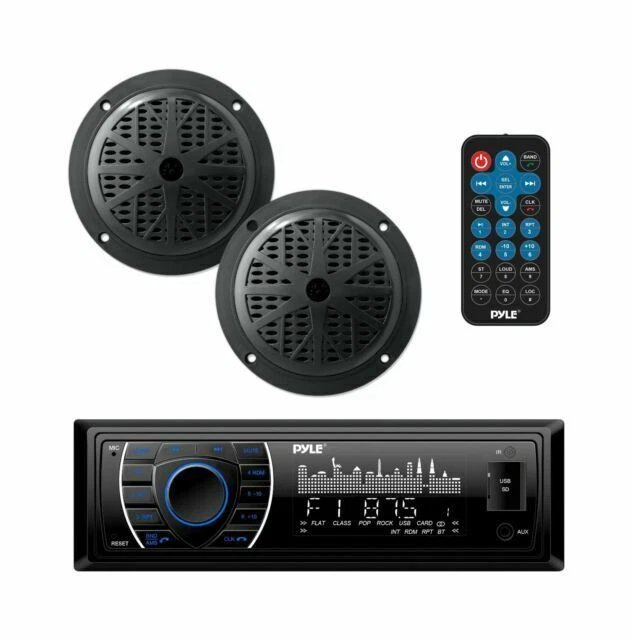 Pyle PLMRKT46BK Bluetooth Marine Stereo Receiver - Black