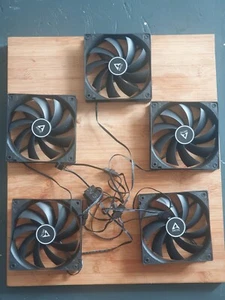 Arctic F12 12cm PWM PST Case Fan x5, Black, 9 Blades, Fluid Dynamic, 230-1350 RP - Photo 1/10