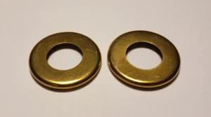 JUEGO DE 2 ANILLOS DE VERIFICACIÓN DE 1" CHAPADOS EN LATÓN PARA TUBO DE LÁMPARA 1/4IP NUEVO 54323J - Imagen 1 de 2