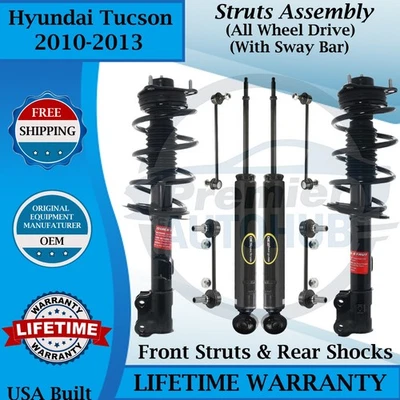 Amortiguador delantero y trasero Monroe OEM y barra estabilizadora para Hyundai Tucson 2010-2013 4X4 Foto 1 de 4