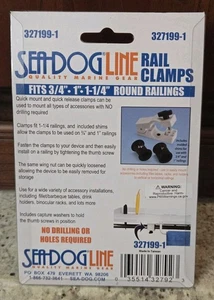 BRAND NEW Sea-Dog Line REMOVEABLE RAILING MOUNT CLAMP 2/Pk 327199-1 - Bild 1 von 4