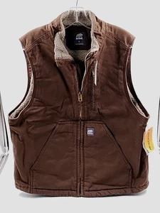 NUOVISSIMO Gilet Uomo Berna Heartland Foderato Sherpa Anatra Lavata - Taglia L (#L3-F4) - Foto 1 di 7