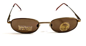 NWT Vintage 90's Rectangle Metal Sport Sunglasses (S. Brown) - Picture 1 of 5