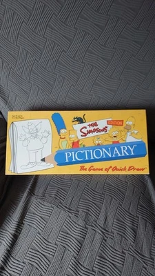 The Simpsons Edition Pictionary Game By USAopoly Rare Board Game Family Fun - Image 1 of 3