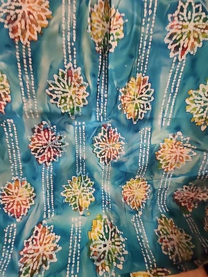 New Batik Cotton Quilting Sewing Fabric - 19" x 45"  - Image 1 of 4
