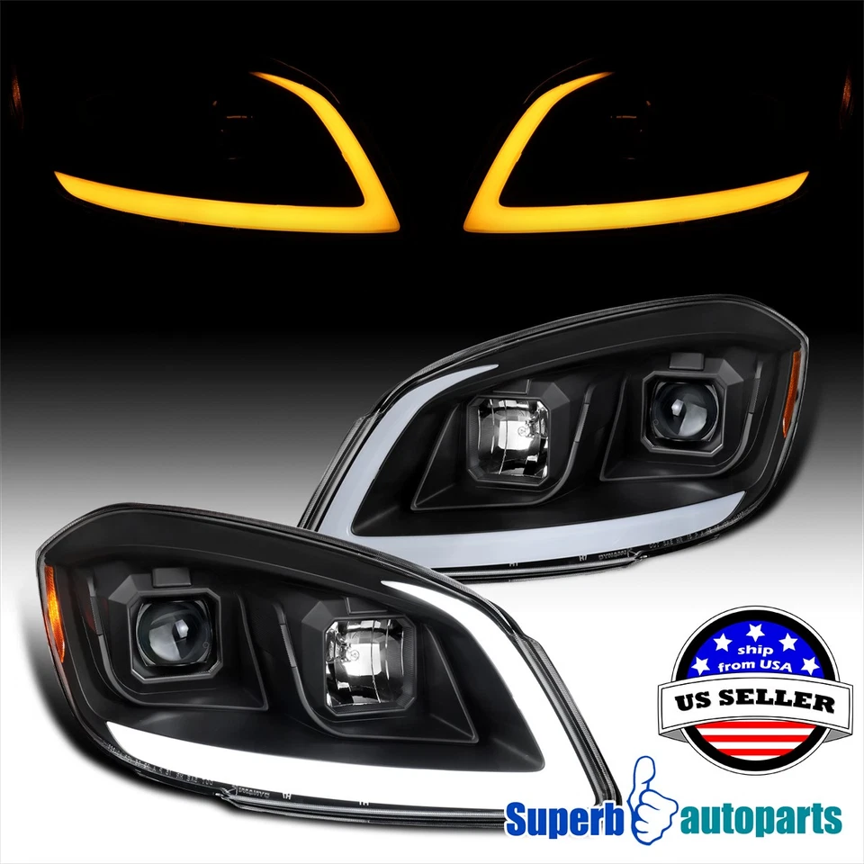 For 2005-2010 Chevy Cobalt 07-09 Pontiac G5 Black LED Tube Projector Headlights Foto 1 de 4