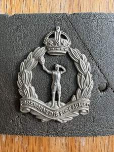 Vintage Royal Observer Corps ROC Cap Badge Kings Crown White Metal 1941-1952 - Picture 1 of 1