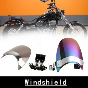 Small Windscreen Windshield For Softail Custom (EFI) - FXSTC 2007-2008 - Picture 1 of 14