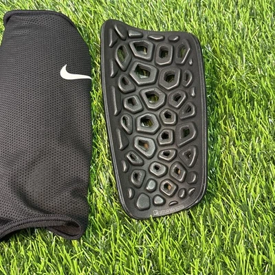 Nike Shin Guards w/ Sleeves Set Black Size M – Lot of 2 Guards & 2 Sleev - Image 1 of 4