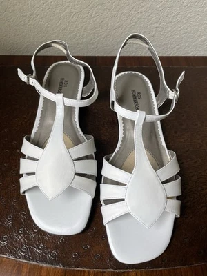 Sandalias de cuero blancas ROS HOMMERSON ZAPATOS Talla: 8,5 AMPLIAS (EE. UU.) NUEVAS Elizabeth Foto 1 de 4