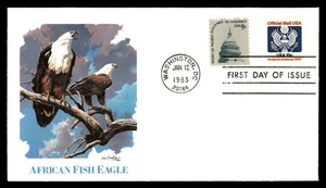 Mayfairstamps US FDC 1983 Great Seal Official Mail American Fish Eagle First Day - Picture 1 of 2