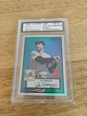 2007 etopps Joe DiMaggio Cleveland Econ 1 Of 25 San II Red - Image 1 of 4